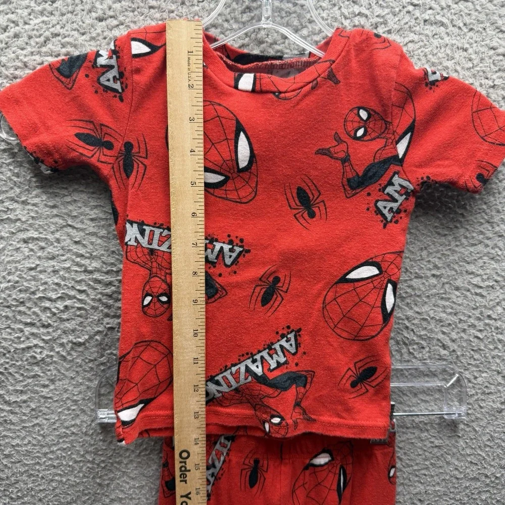 Marvel Pajamas Boys Size 4 Red Spiderman 2 Piece Pajama Set Boys Size 4